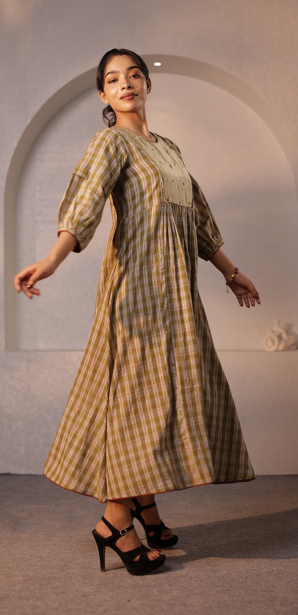 Meadow Embroidered Midi Dress