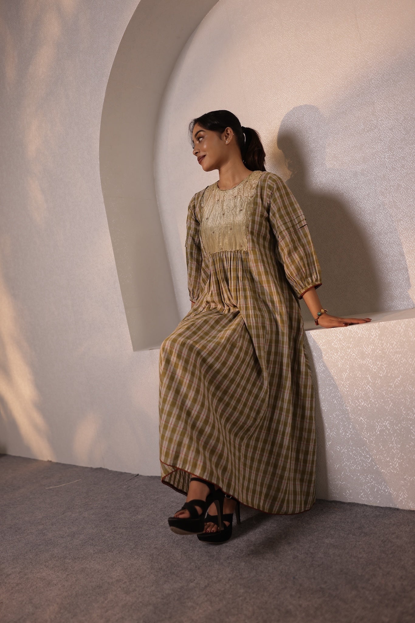Meadow Embroidered Midi Dress